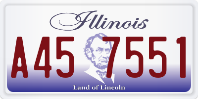 IL license plate A457551