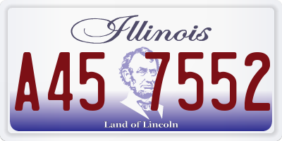 IL license plate A457552