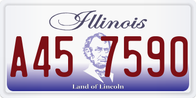 IL license plate A457590