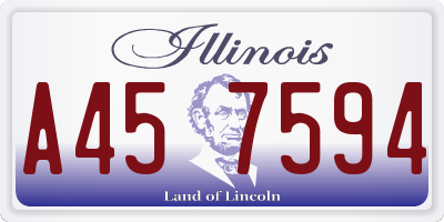 IL license plate A457594