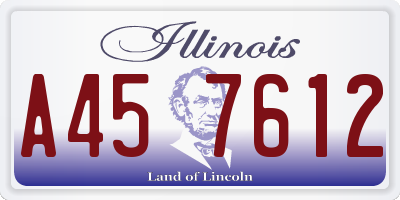 IL license plate A457612
