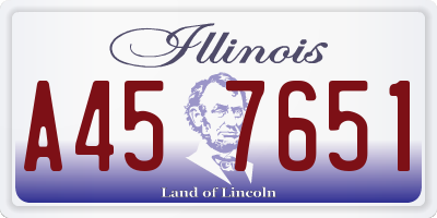 IL license plate A457651