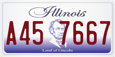 IL license plate A457667