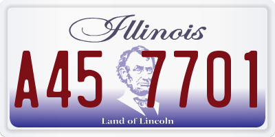 IL license plate A457701