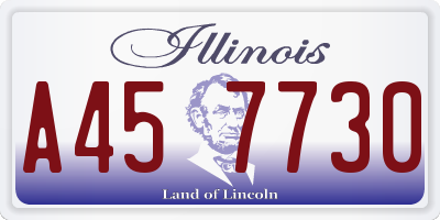 IL license plate A457730