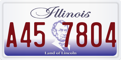IL license plate A457804