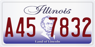 IL license plate A457832