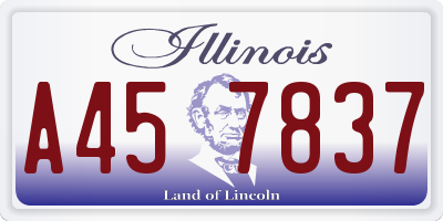 IL license plate A457837