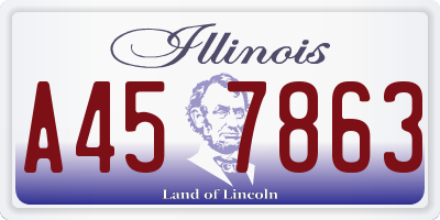 IL license plate A457863