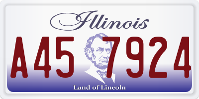 IL license plate A457924
