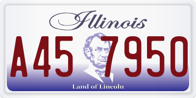 IL license plate A457950