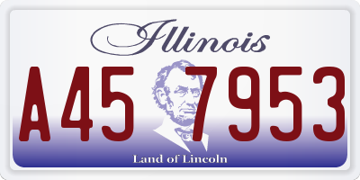 IL license plate A457953
