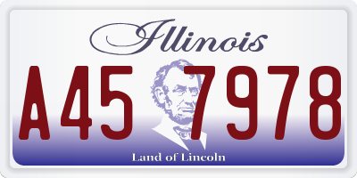 IL license plate A457978