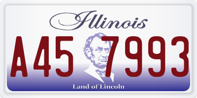 IL license plate A457993