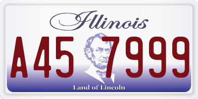 IL license plate A457999