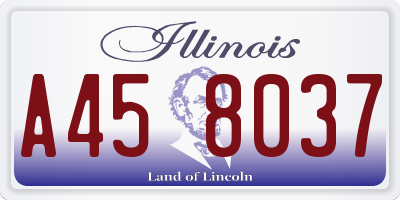 IL license plate A458037