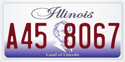 IL license plate A458067