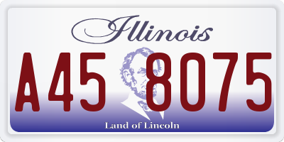 IL license plate A458075