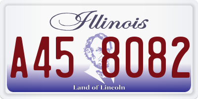 IL license plate A458082