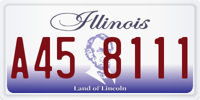 IL license plate A458111