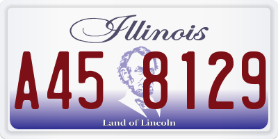 IL license plate A458129