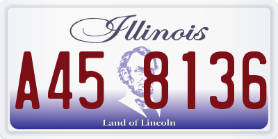 IL license plate A458136