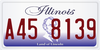 IL license plate A458139