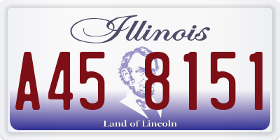 IL license plate A458151