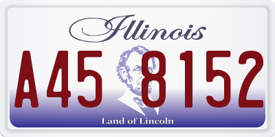 IL license plate A458152