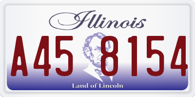 IL license plate A458154