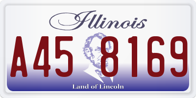 IL license plate A458169