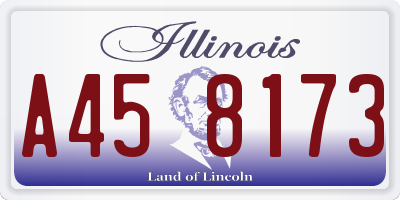 IL license plate A458173
