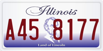 IL license plate A458177