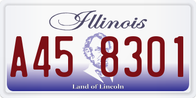 IL license plate A458301