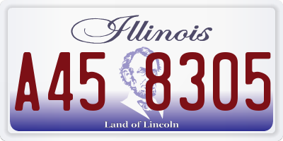 IL license plate A458305