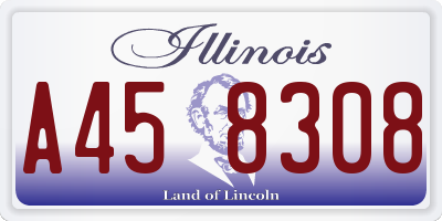 IL license plate A458308