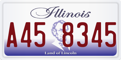 IL license plate A458345