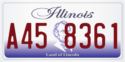 IL license plate A458361