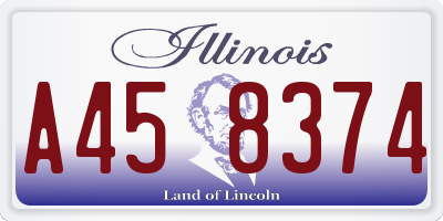 IL license plate A458374