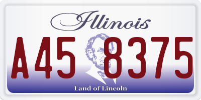 IL license plate A458375