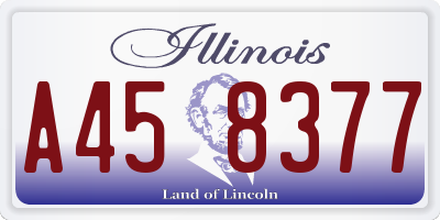 IL license plate A458377