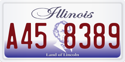 IL license plate A458389