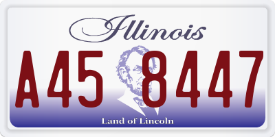 IL license plate A458447