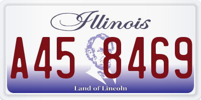 IL license plate A458469