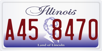 IL license plate A458470