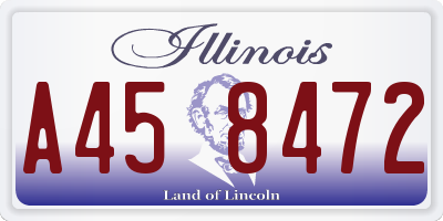 IL license plate A458472