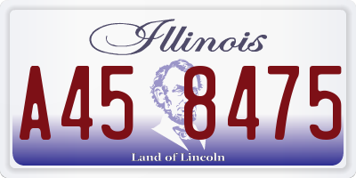 IL license plate A458475