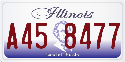 IL license plate A458477