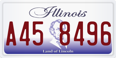 IL license plate A458496