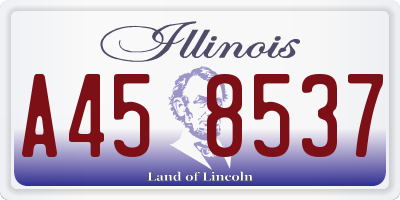 IL license plate A458537